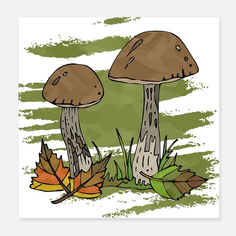 Pilze Poster 20x20 cm