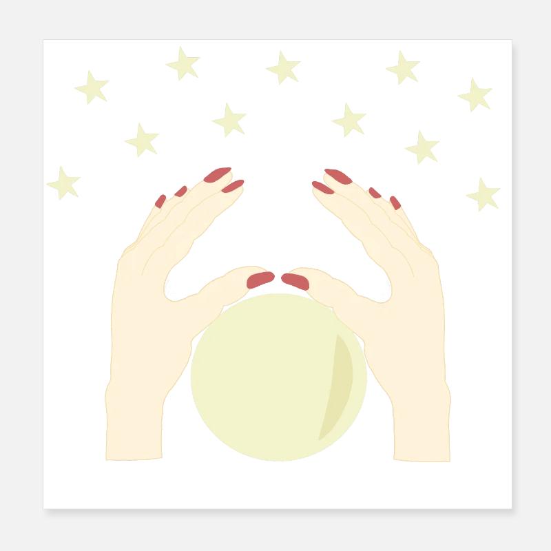 Magic Crystal Ball Poster 8" x 8" (20x20 cm)
