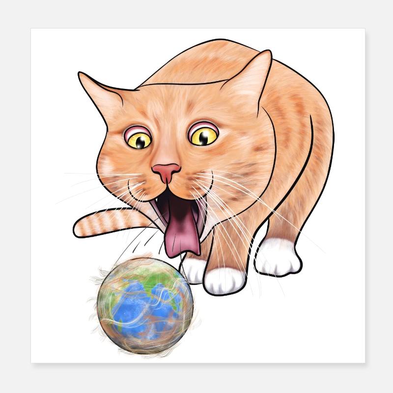 Kitty Poster 8" x 8" (20x20 cm)