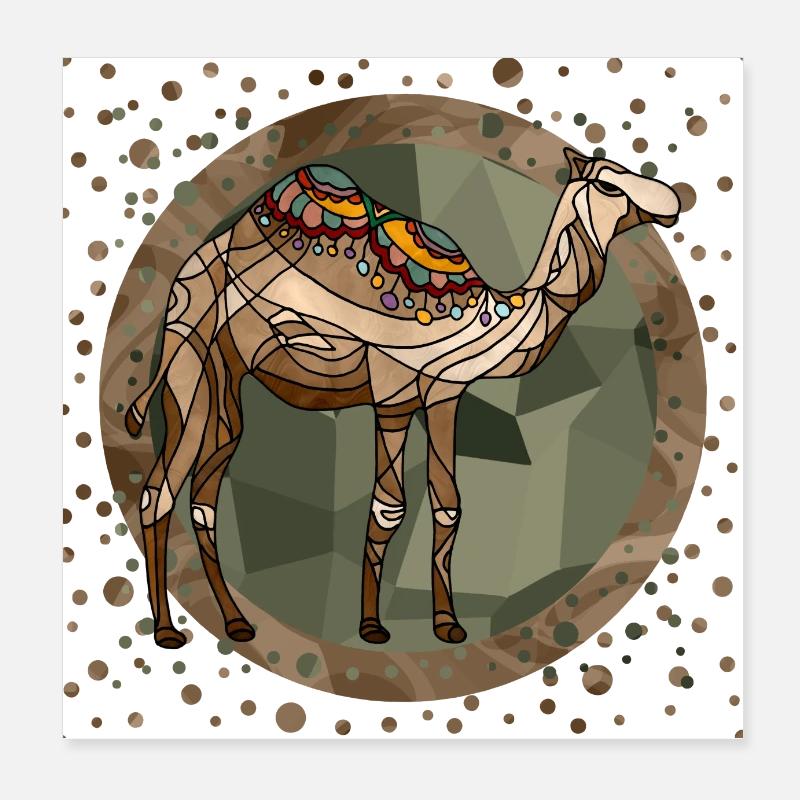 Kamel Poster 20x20 cm