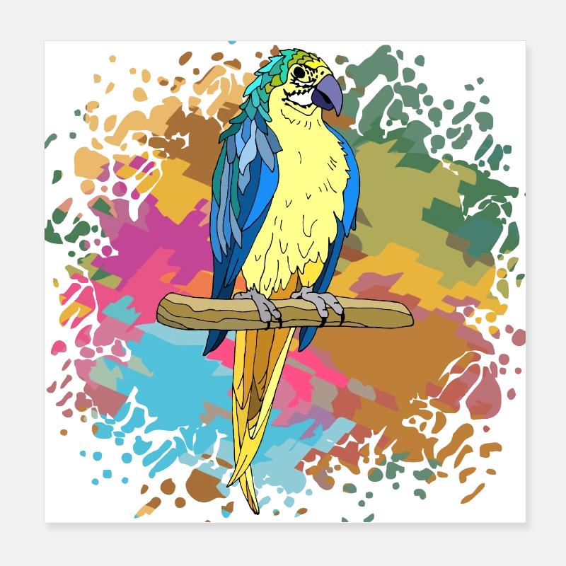 Vogel Poster 20x20 cm