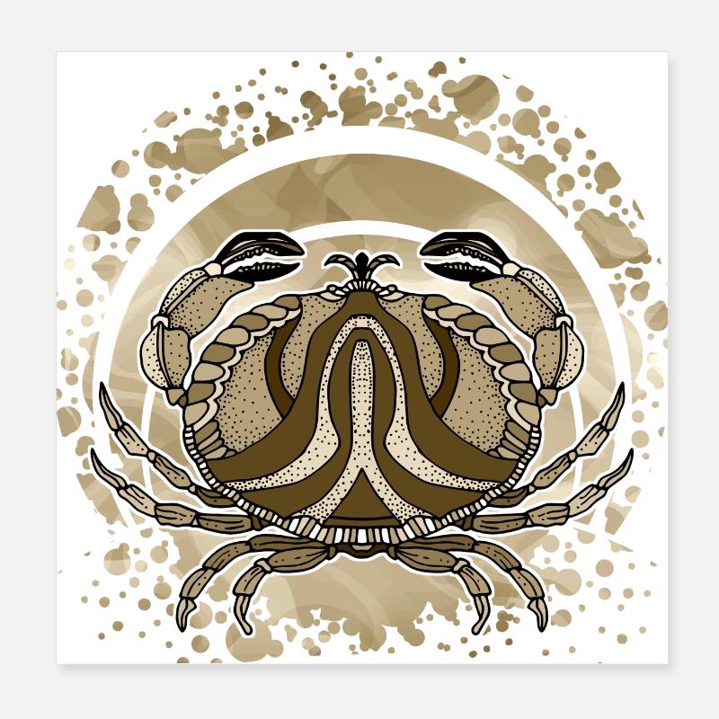 Crab Poster 8" x 8" (20x20 cm)