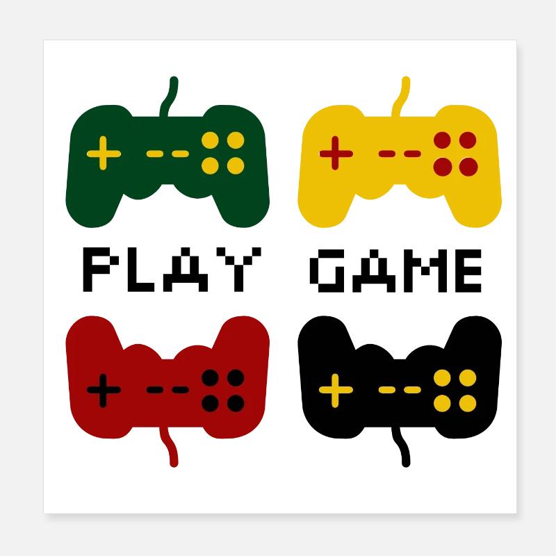 play game - Poster 20 x 20 cm - blanc