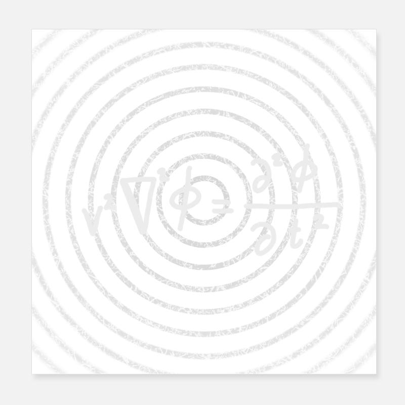 Équation d’onde différentielle Poster 20 x 20 cm