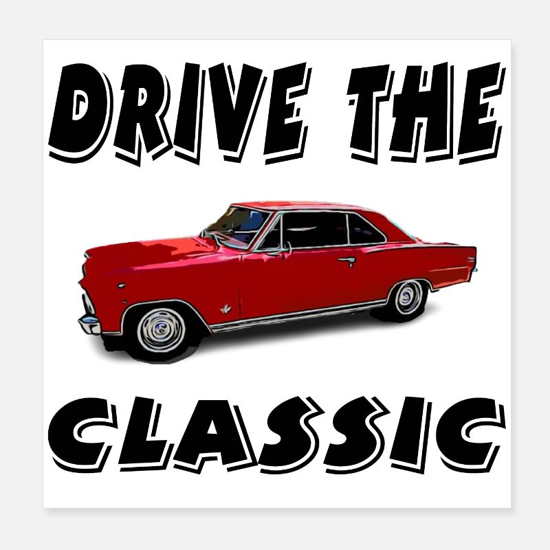 Car Poster 8" x 8" (20x20 cm)