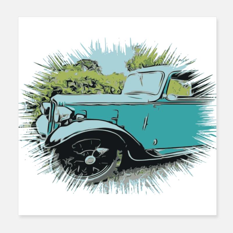 Car Poster 8" x 8" (20x20 cm)
