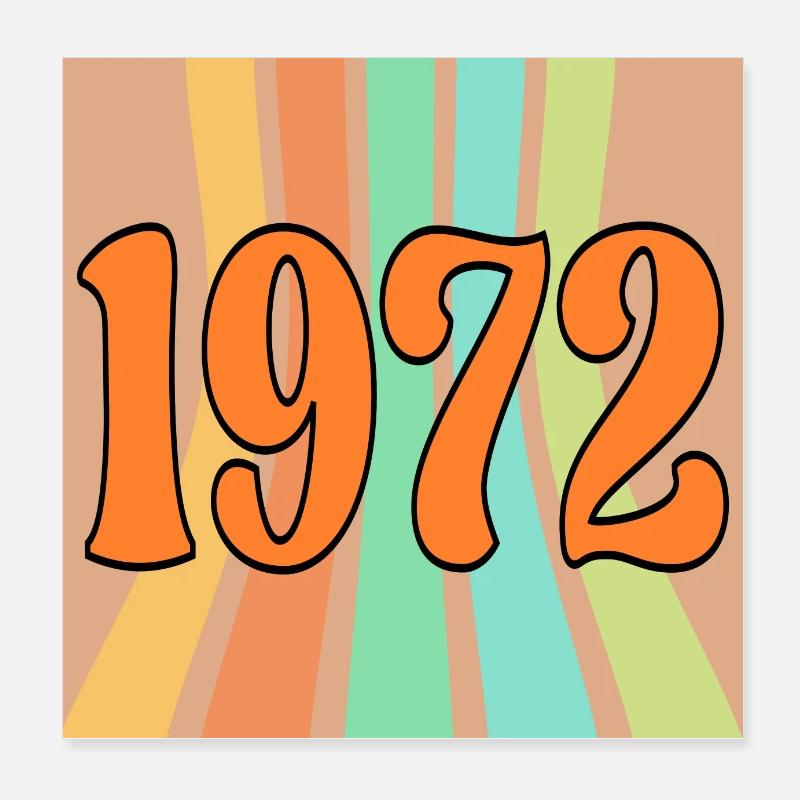 Année de naissance 1972 Poster 20 x 20 cm
