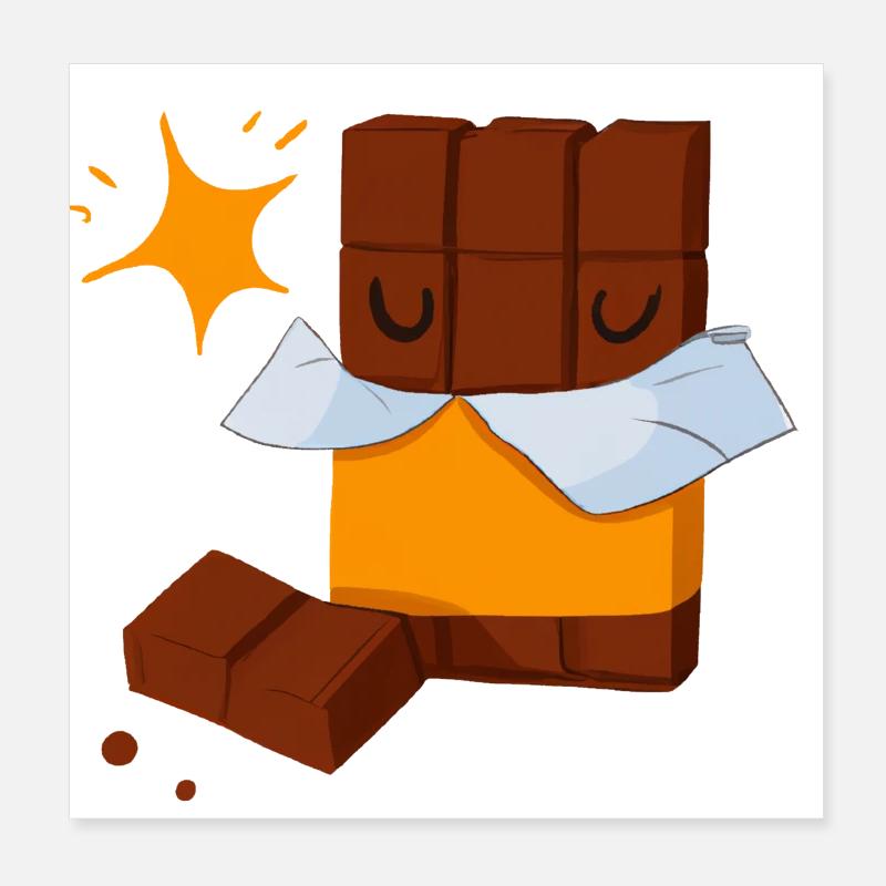 Chocolate bar dodo Poster 8" x 8" (20x20 cm)