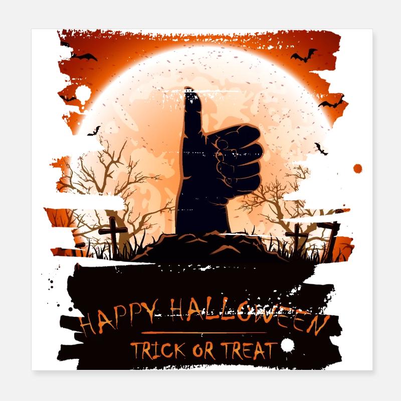 Halloween scary witch horror ghost monster Poster 8" x 8" (20x20 cm)