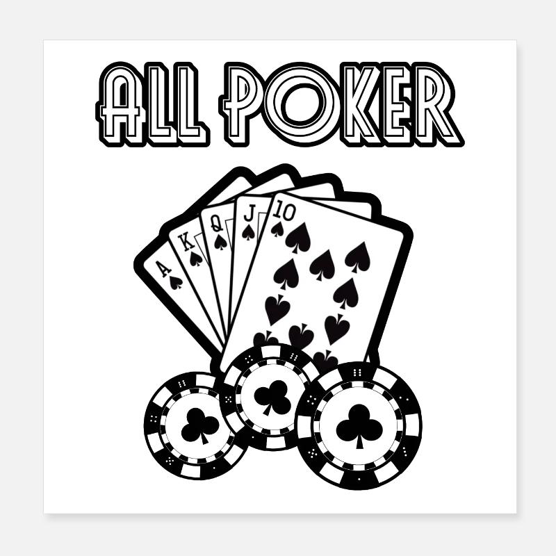 All poker Poster 20 x 20 cm