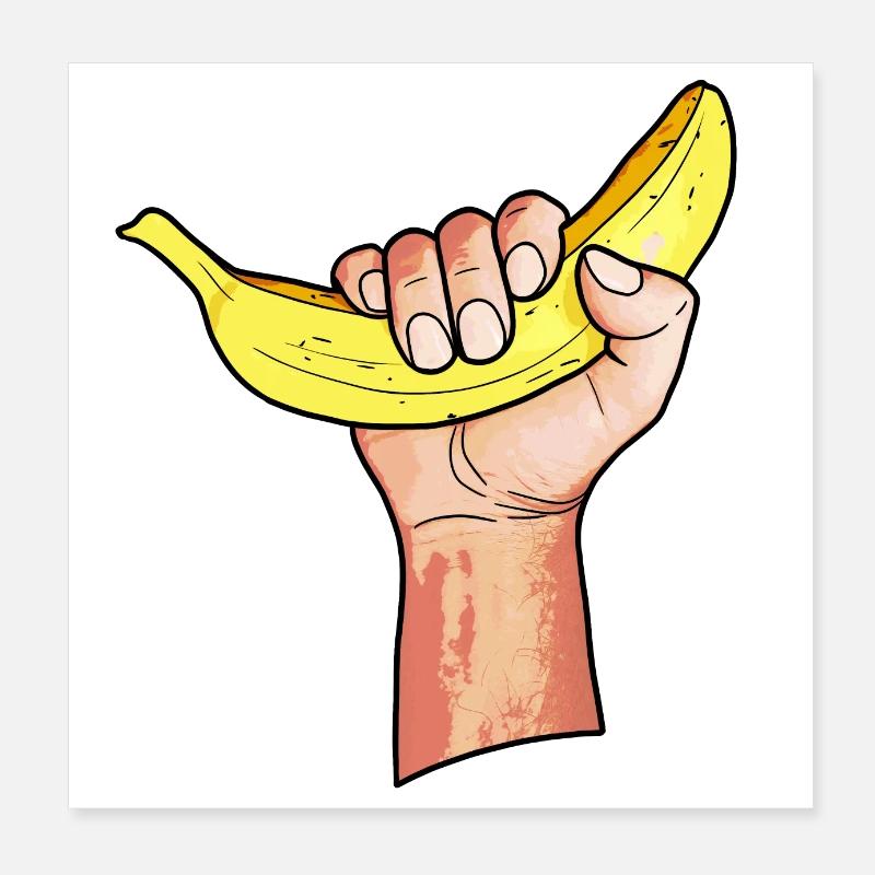 Bananen Poster 20x20 cm