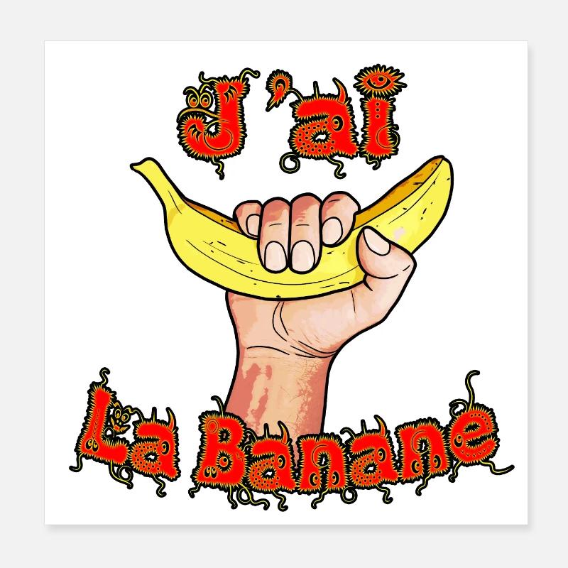 Sono banana Poster 20x20 cm