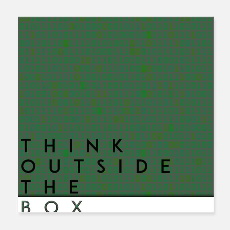 Think outside the box positive thoughts happy Poster 8" x 8" (20x20 cm)
