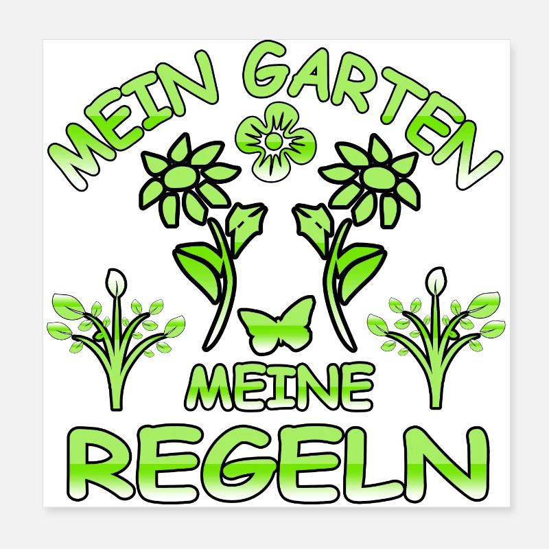 Garten Poster 20x20 cm