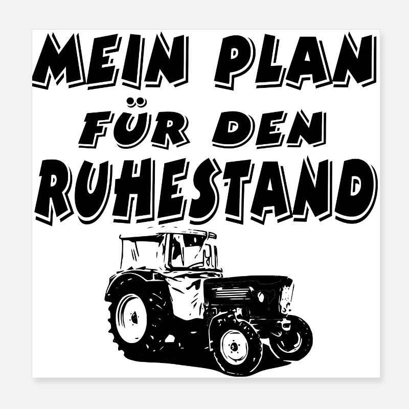 Traktor Poster 20x20 cm