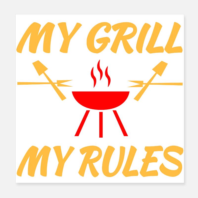 Grill Poster 8" x 8" (20x20 cm)