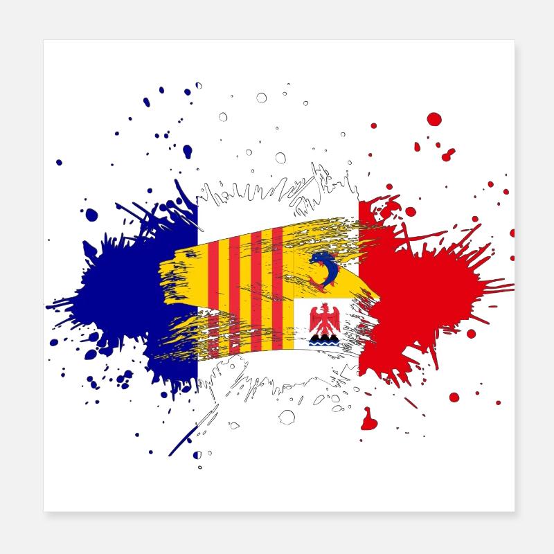 Spritzer Tricolore PACA Poster 20x20 cm