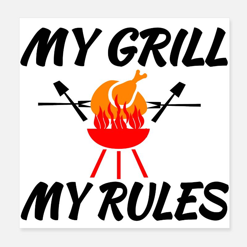 Griller Poster 20 x 20 cm