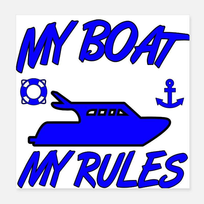 Bateau Poster 20 x 20 cm