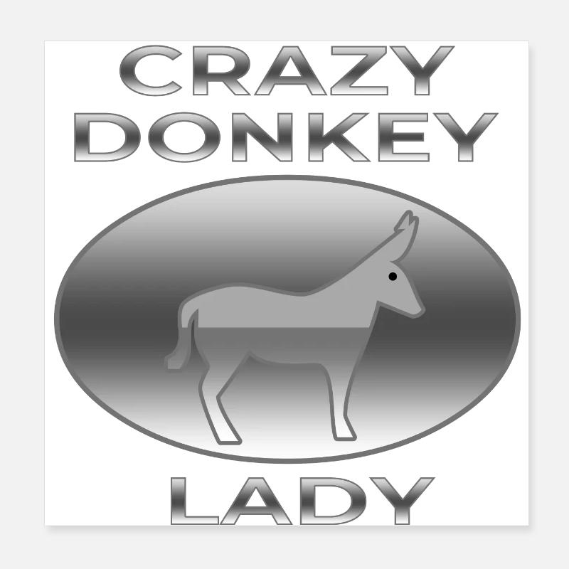 Donkey Poster 8" x 8" (20x20 cm)