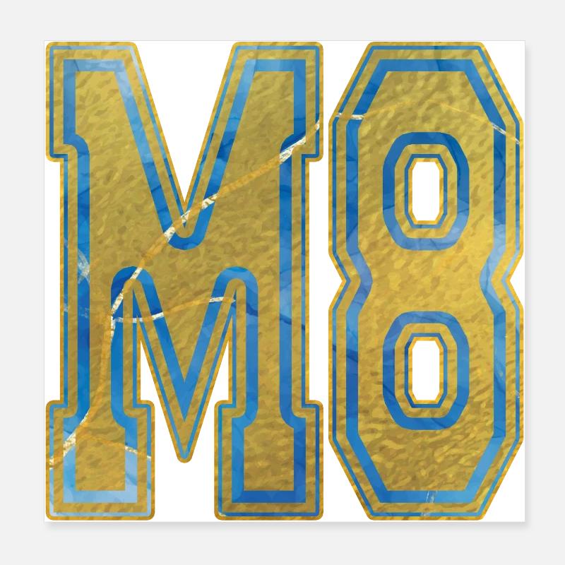 M8 - PUISSANCE - Or, Marbre, Appel, Foi Poster 20 x 20 cm