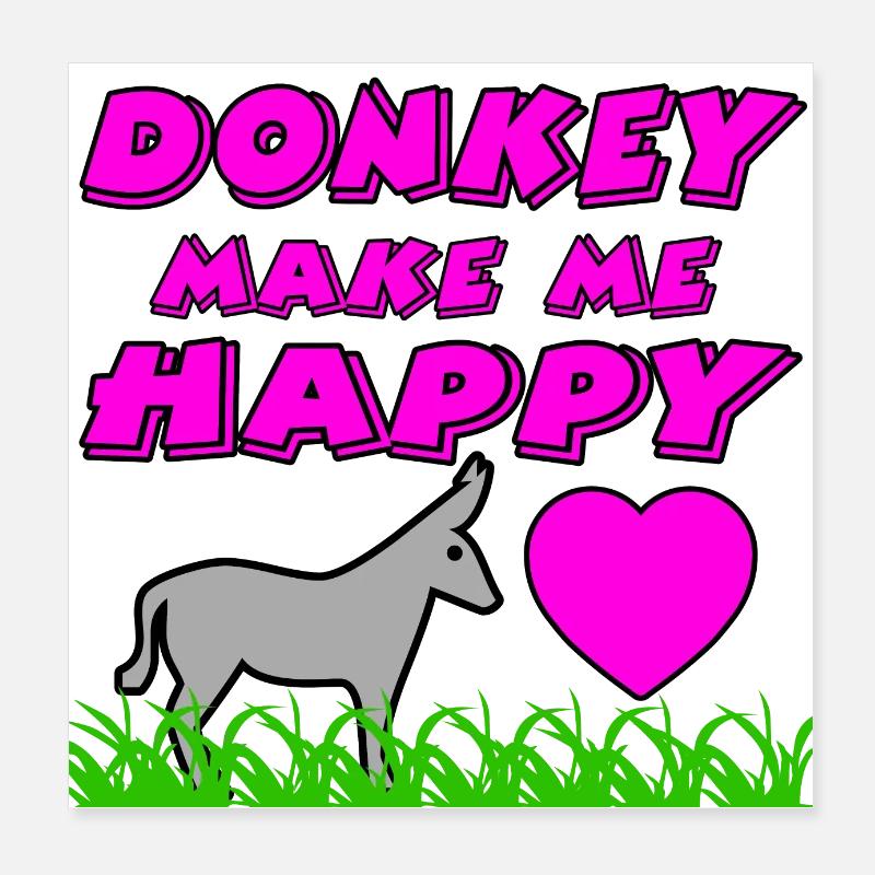 Âne Poster 20 x 20 cm