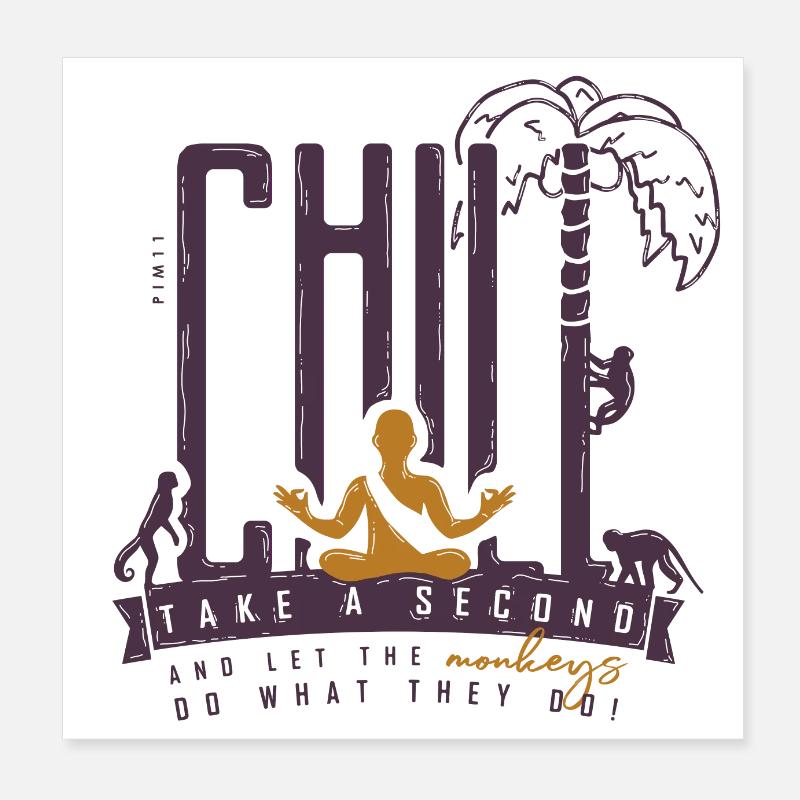 Chill (colored) Poster 8" x 8" (20x20 cm)