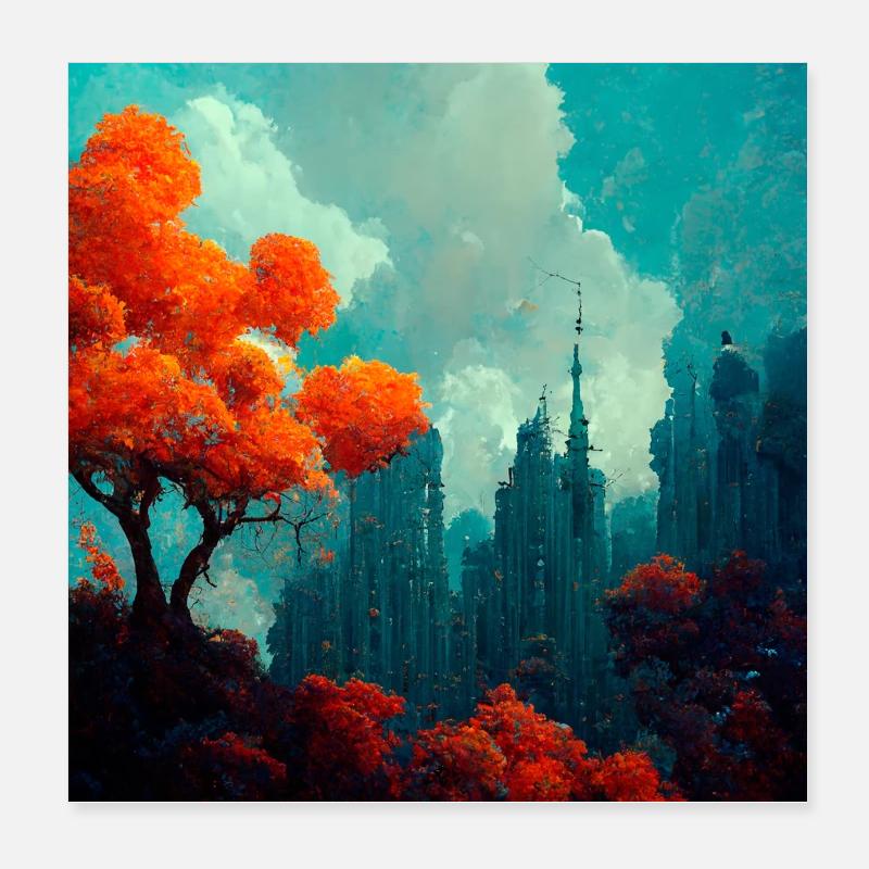 Herbst Poster 20x20 cm