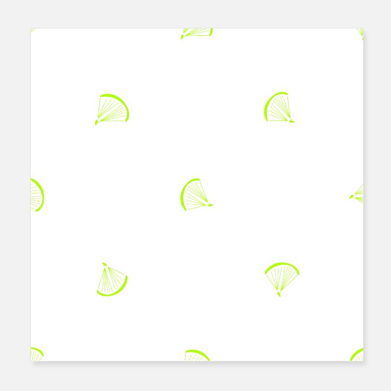 Modèle de parapente - Poster 20 x 20 cm - blanc