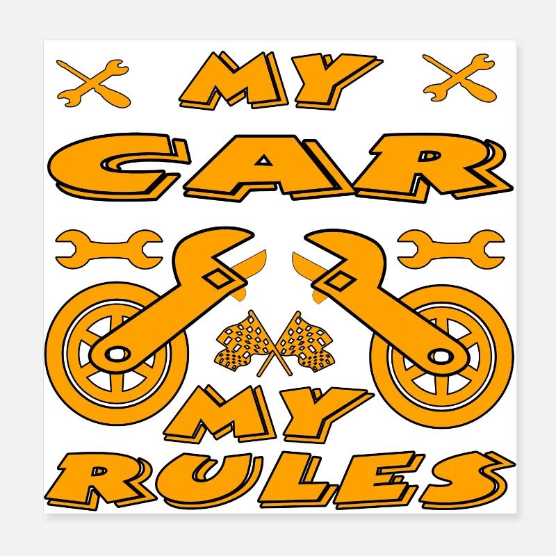 Voiture Poster 20 x 20 cm
