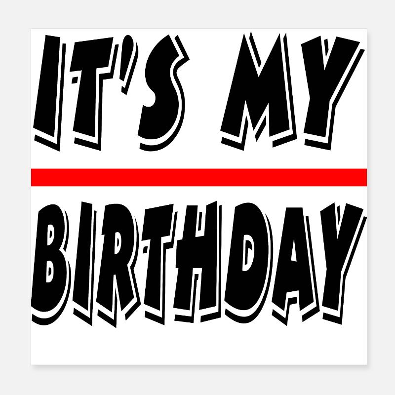 Anniversaire Poster 20 x 20 cm