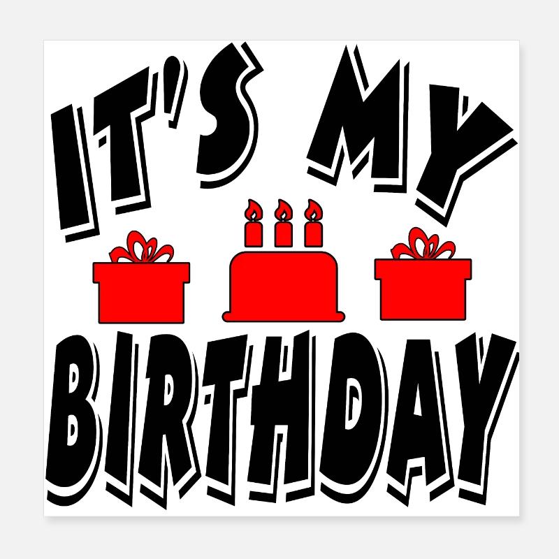 Geburtstag Poster 20x20 cm