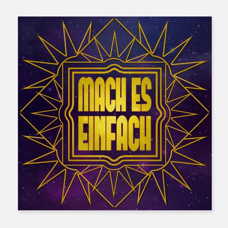 MAKE IT EASY - Universe - Poster 8" x 8" (20x20 cm) - white