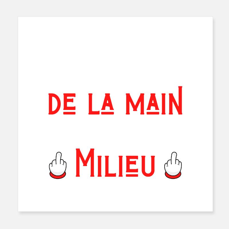les vrais amis se comptent sur les doigts Poster 20 x 20 cm