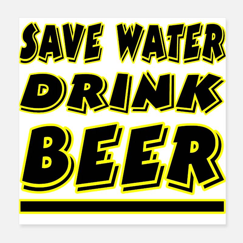 Beer Poster 8" x 8" (20x20 cm)