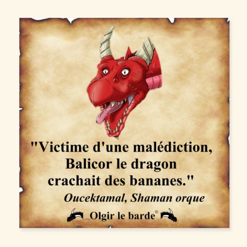 dragon banane - Poster 20 x 20 cm