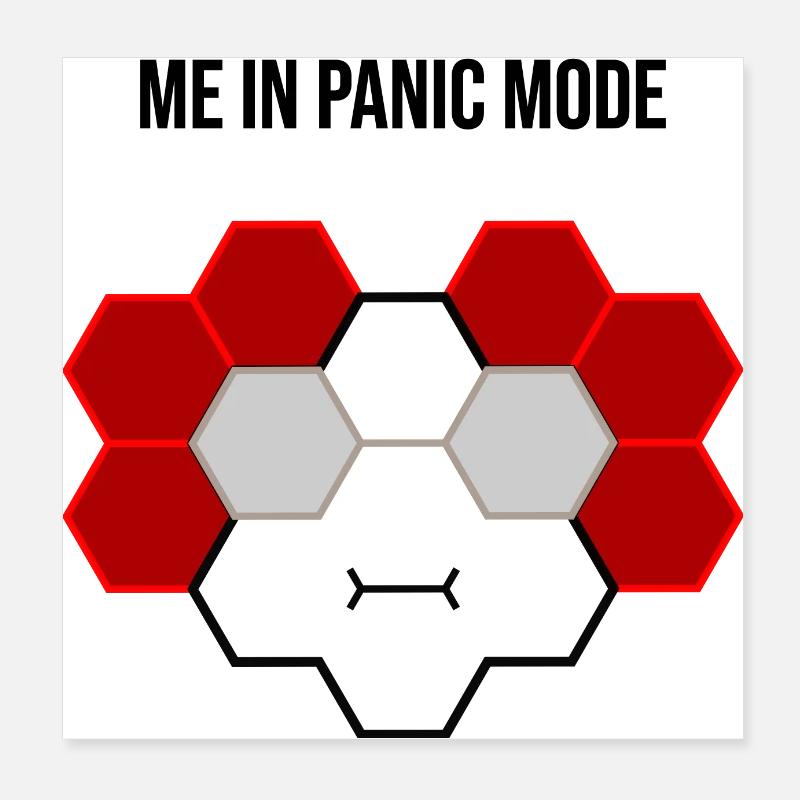 Moi en mode panique Poster 20 x 20 cm