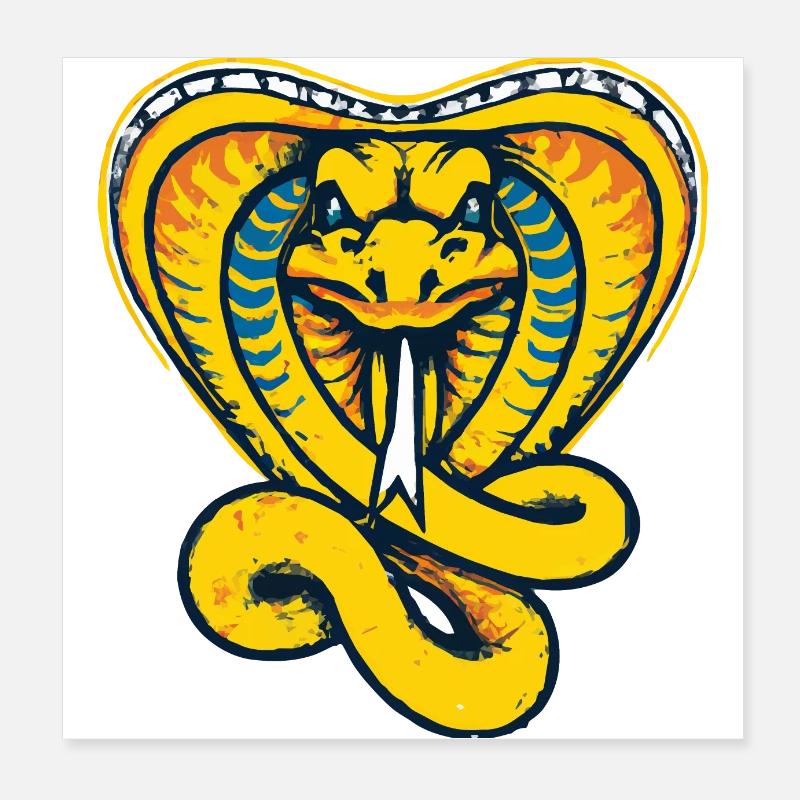 Roi Cobra Serpent / Cobra Poster 20 x 20 cm