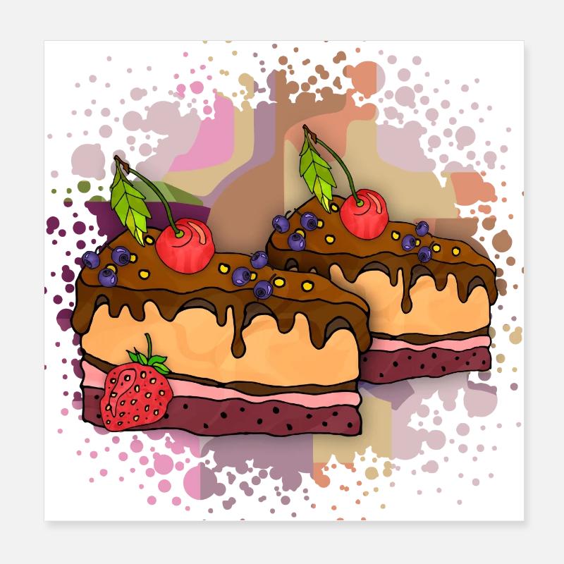 Cake Poster 8" x 8" (20x20 cm)