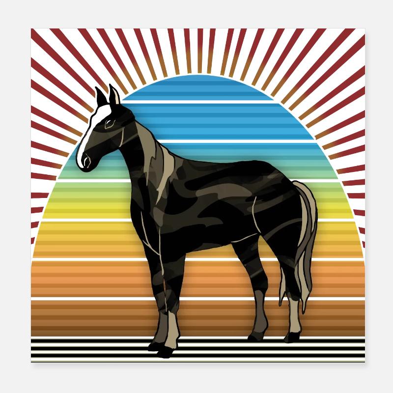 Cheval Poster 20 x 20 cm