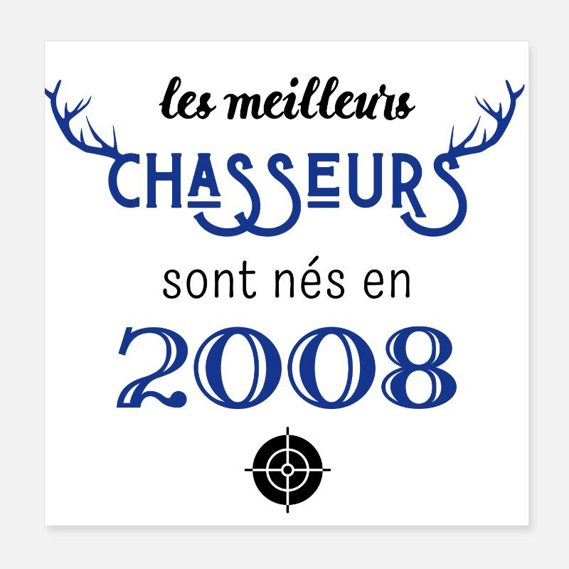 Anniversaire chasseur 2008 Poster 20 x 20 cm