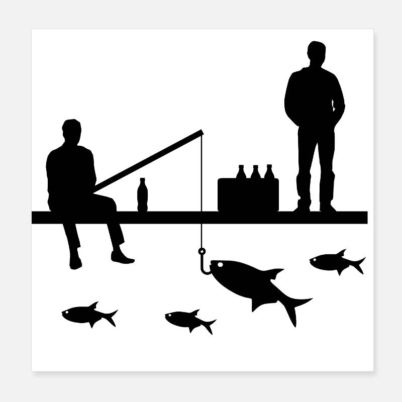 Angeln Poster 20x20 cm