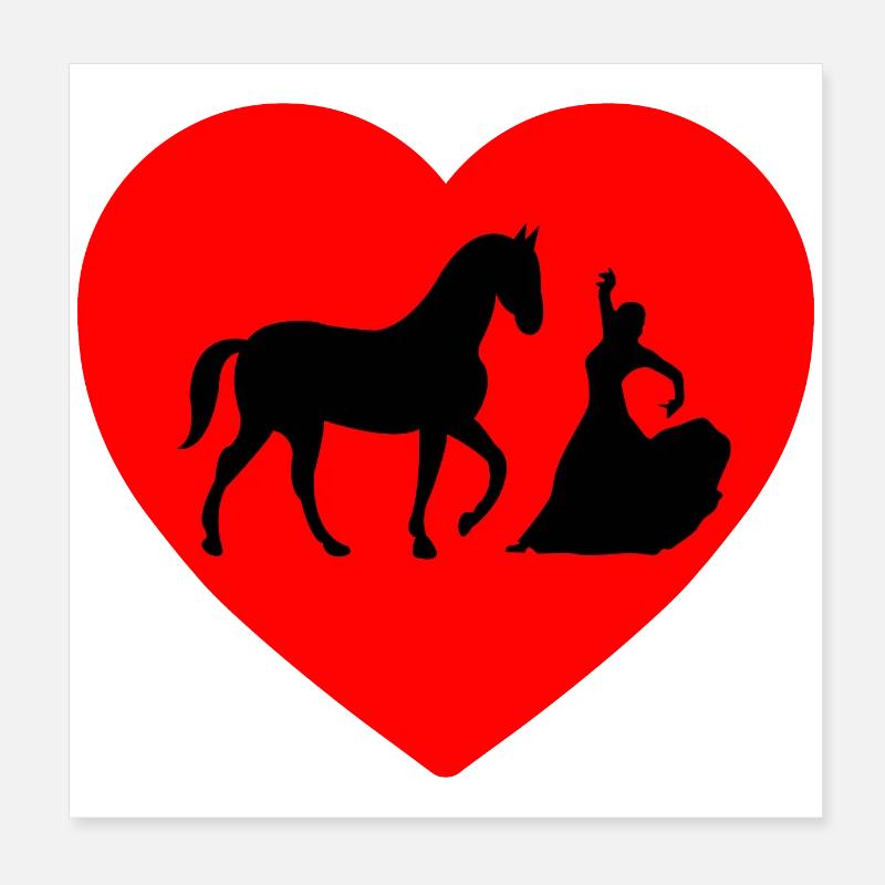 Cheval Poster 20 x 20 cm