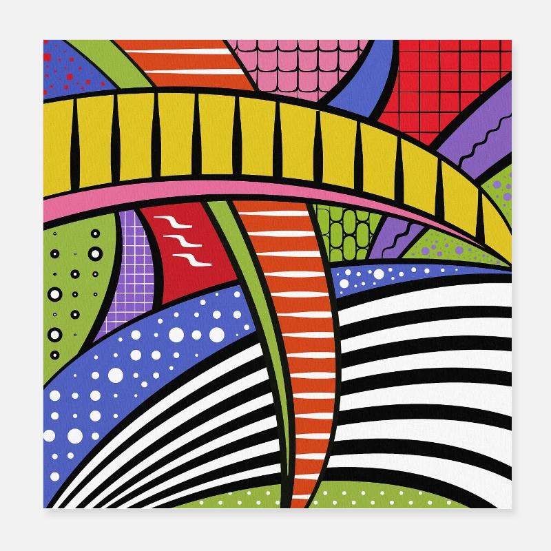 Moderne Kunst Poster 20x20 cm