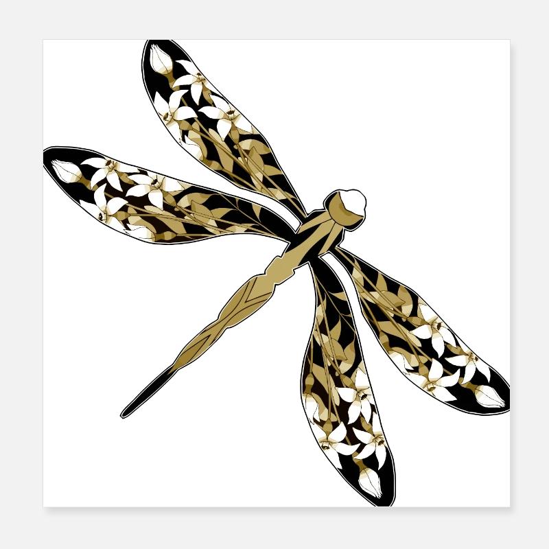 Libellule Poster 20 x 20 cm