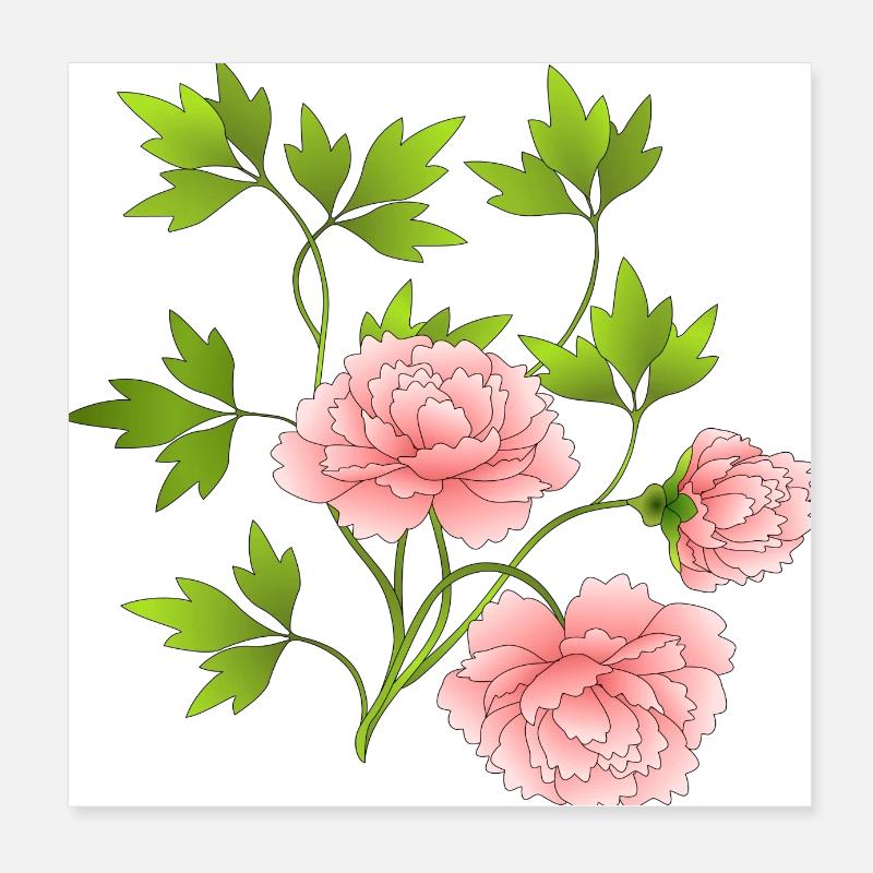 Flowers Poster 8" x 8" (20x20 cm)