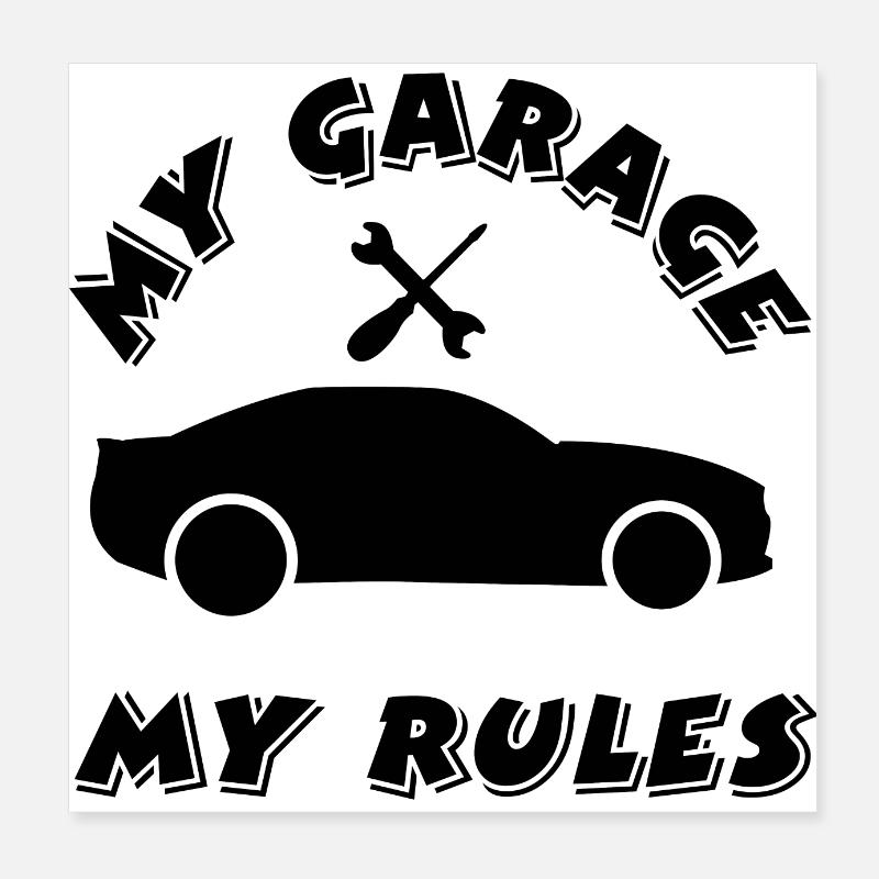 Garage Poster 20x20 cm