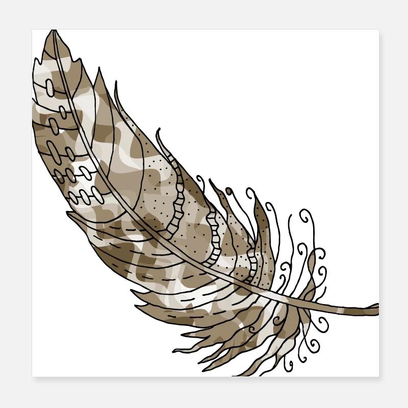Feather Poster 8" x 8" (20x20 cm)