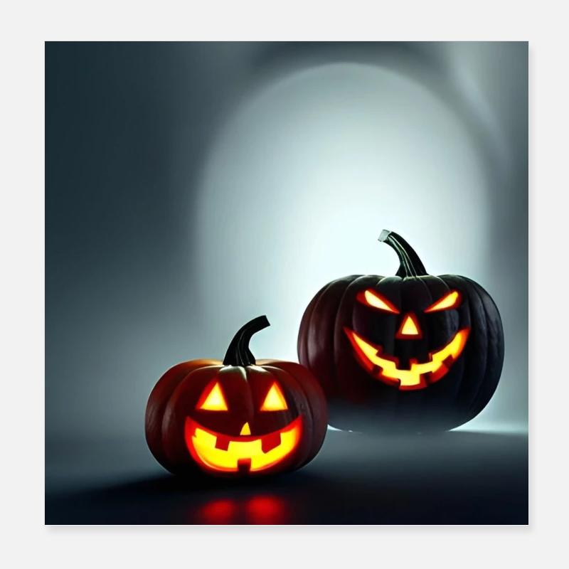 halloween pumpkin Poster 8" x 8" (20x20 cm)