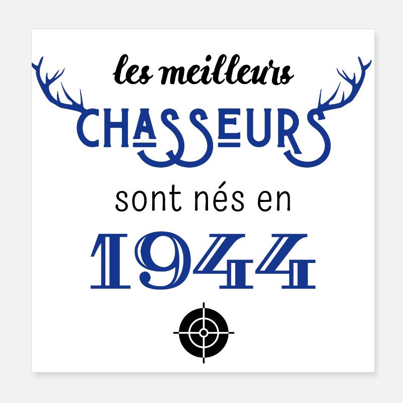 Anniversaire chasseur 1944 Poster 20 x 20 cm